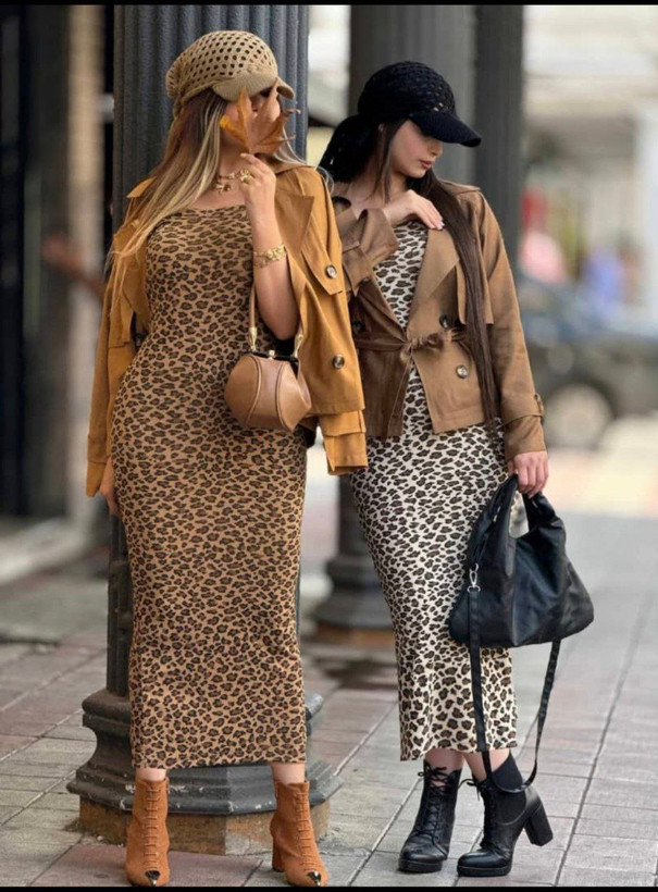 پیراهن پلنگی جنس فانریپ